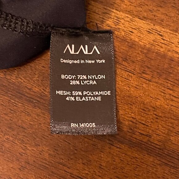 Alala Tri-Colored Mid Rise Stretch Leggings Black size Xsmall - Picture 9 of 11